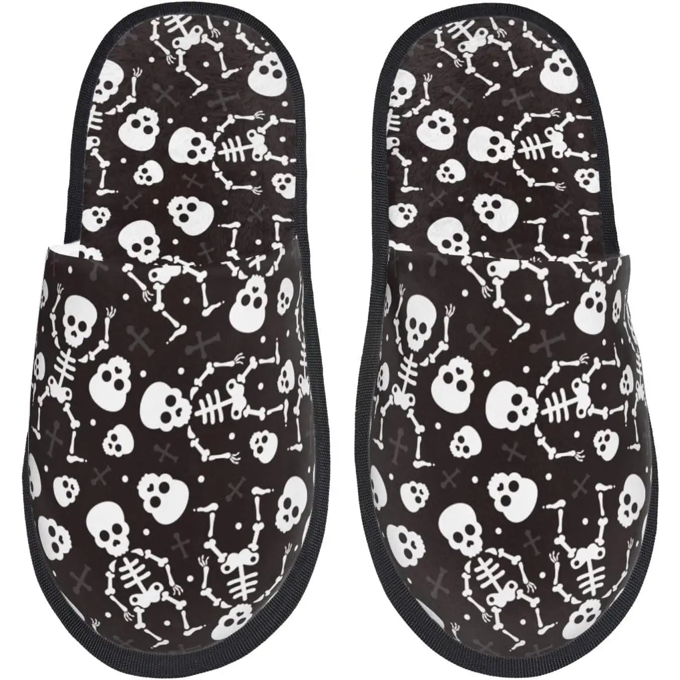 

Женские тапочки с принтом скелета, домашняя меховая обувь, мужская парная обувь, теплые женские тапочки для гостей для спальни, женские тапочки с принтом