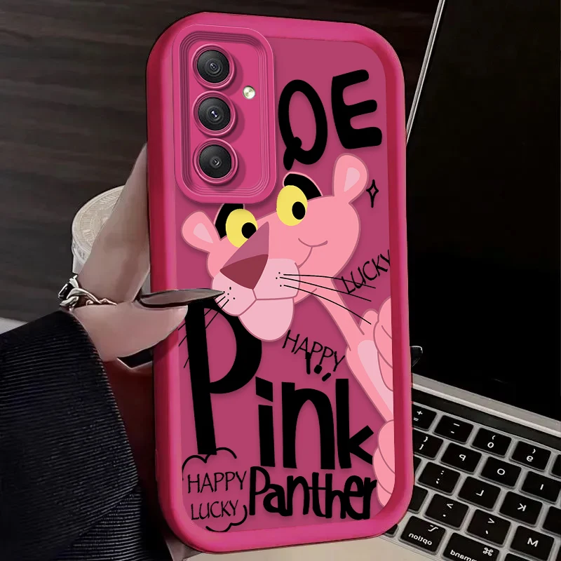 Pink Felidae Animal Case for Samsung Galaxy A55 A35 A25 A15 A05 A05S 5G A24 A13 A23 A12 A22 A32 A52 A52S A71 A72 A51 4G Etui