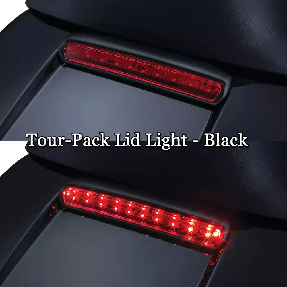 Motorcycle Chrome Black Tour Pak Pack Trunk LED Tail Brake Turn Light For Electra Road Tri Glide Low Ultra Limited Low FLHTKL FL