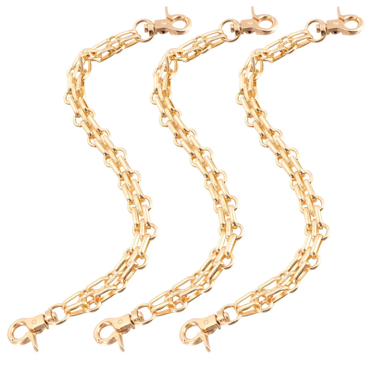 3 قطعة 26 سنتيمتر محفظة نسائية للعملات المعدنية ملحقات السلسلة ضوء الذهبي سبائك الزنك مشبك للإزالة Diy بها بنفسك أشرطة الحقائب لحقيبة يد استبدال حقيبة #4