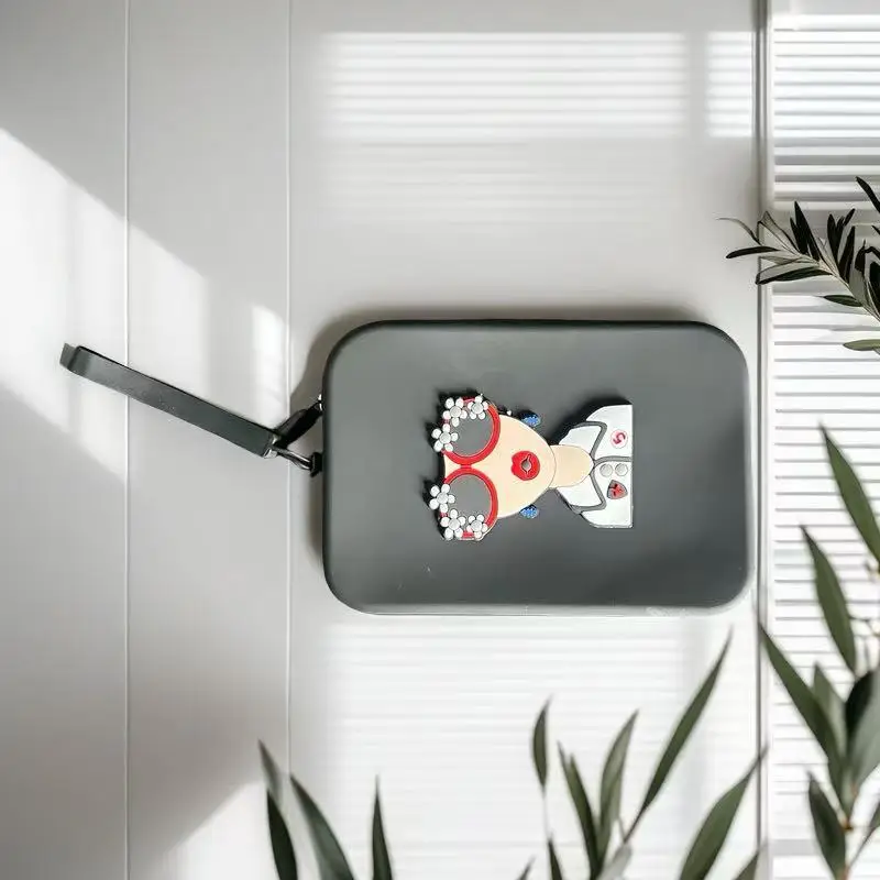 

Fashion Waterproof Silicone Storage Bag Multi-purpose Portable Hanging Phone Bag Cartoon Coin Purse Gifts