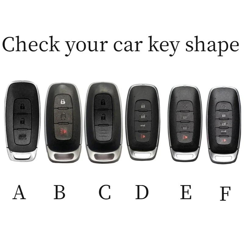 New Zinc Alloy +Leather Car Key Case Cover Shell Fob For Nissan Versa Maxima Rogue Armada Sentra Qashqai X-Trail 2/3/4/5Buttons