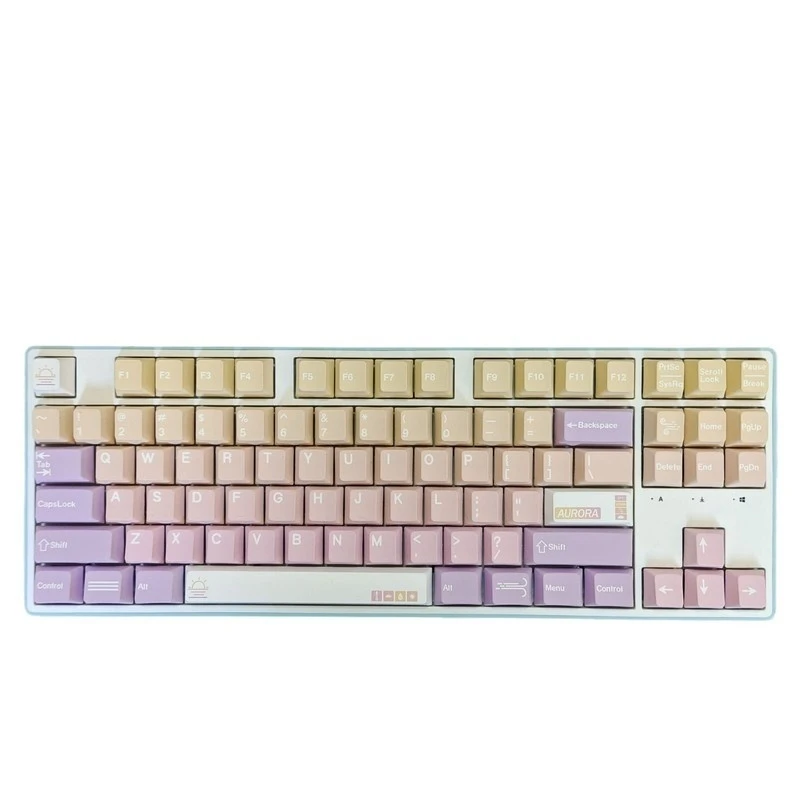 Dawn Themed Keycaps 141 Small Full Set Gradient Color Five Sided Heat Sublimation Original Factory High Shading Pbt Material Key