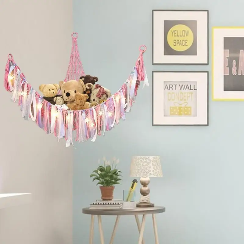 Hamac jouet en peluche pour enfants, filet de rangement pour animaux, ours en peluche, offre aux garçons ou aux filles le meilleur cadeau de