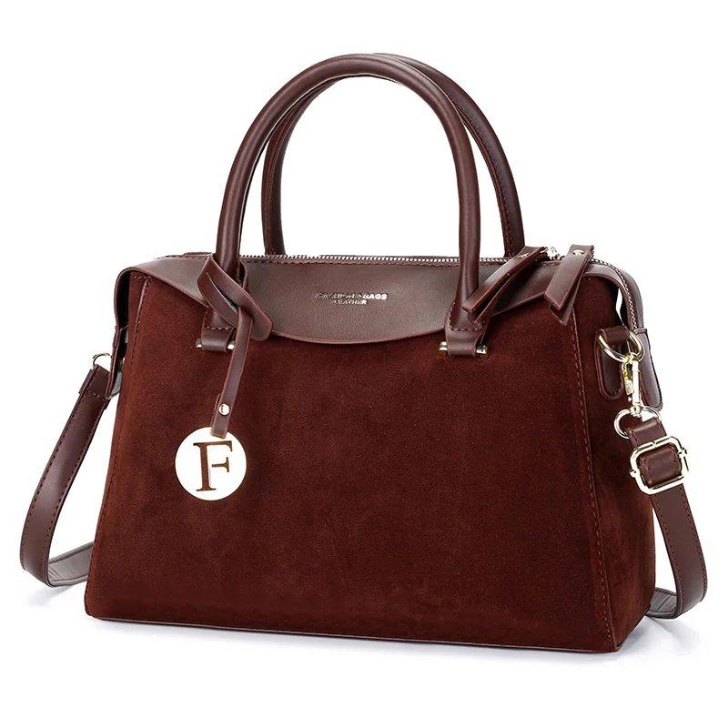 

Модные женские сумки из нубука из искусственной кожи, повседневные женские сумки через плечо для женщин, большие сумки через плечо для покупок