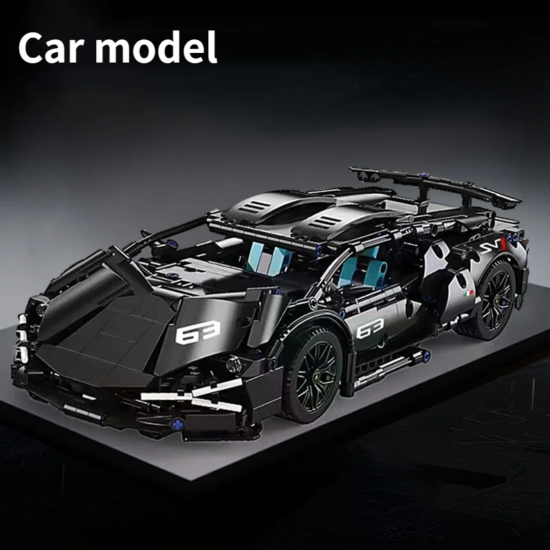 1280 PCS Technologie 1:14 Supercar bouwstenen Monteren baksteen auto speelgoed cadeaus voor jongens cadeaus voor kerstcadeaus - afbeelding 1