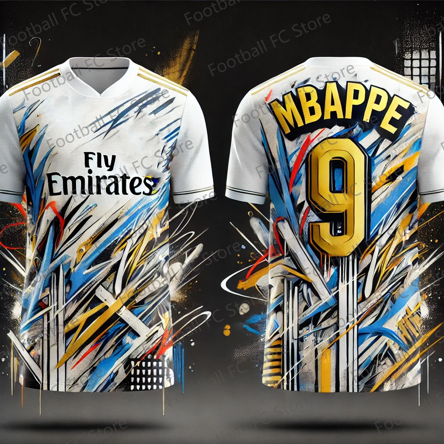 New 24-25 Summer Tee Jersey  CHATGPT Intelligent Design Edition Jersey Special Mbappe 9 Soccer Jersey For Kids/Adult Kit