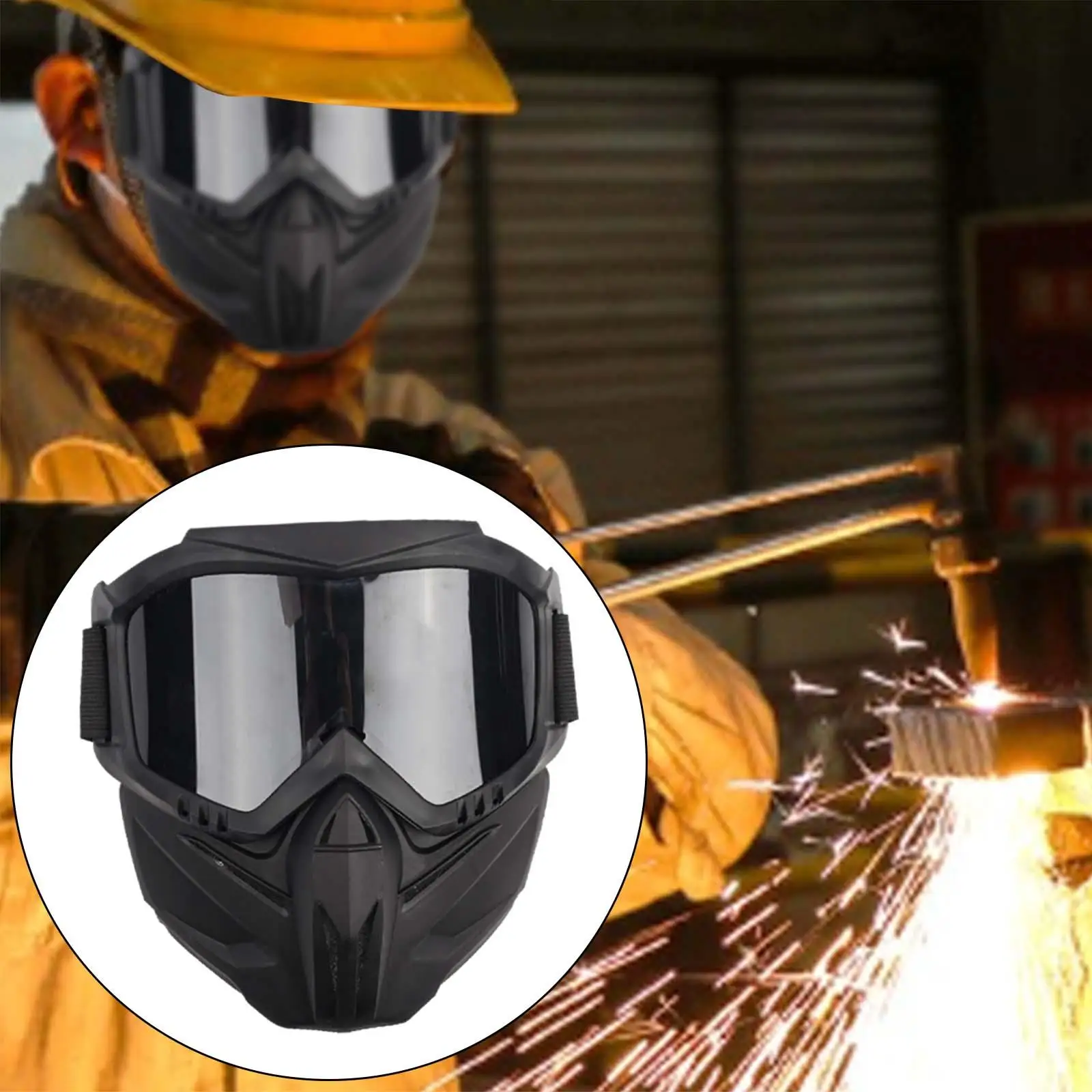 Welder Mask Welding Mask Comfortable with Adjustable Band Work Protective Equipment Eye Protection Grinding Protective Gear