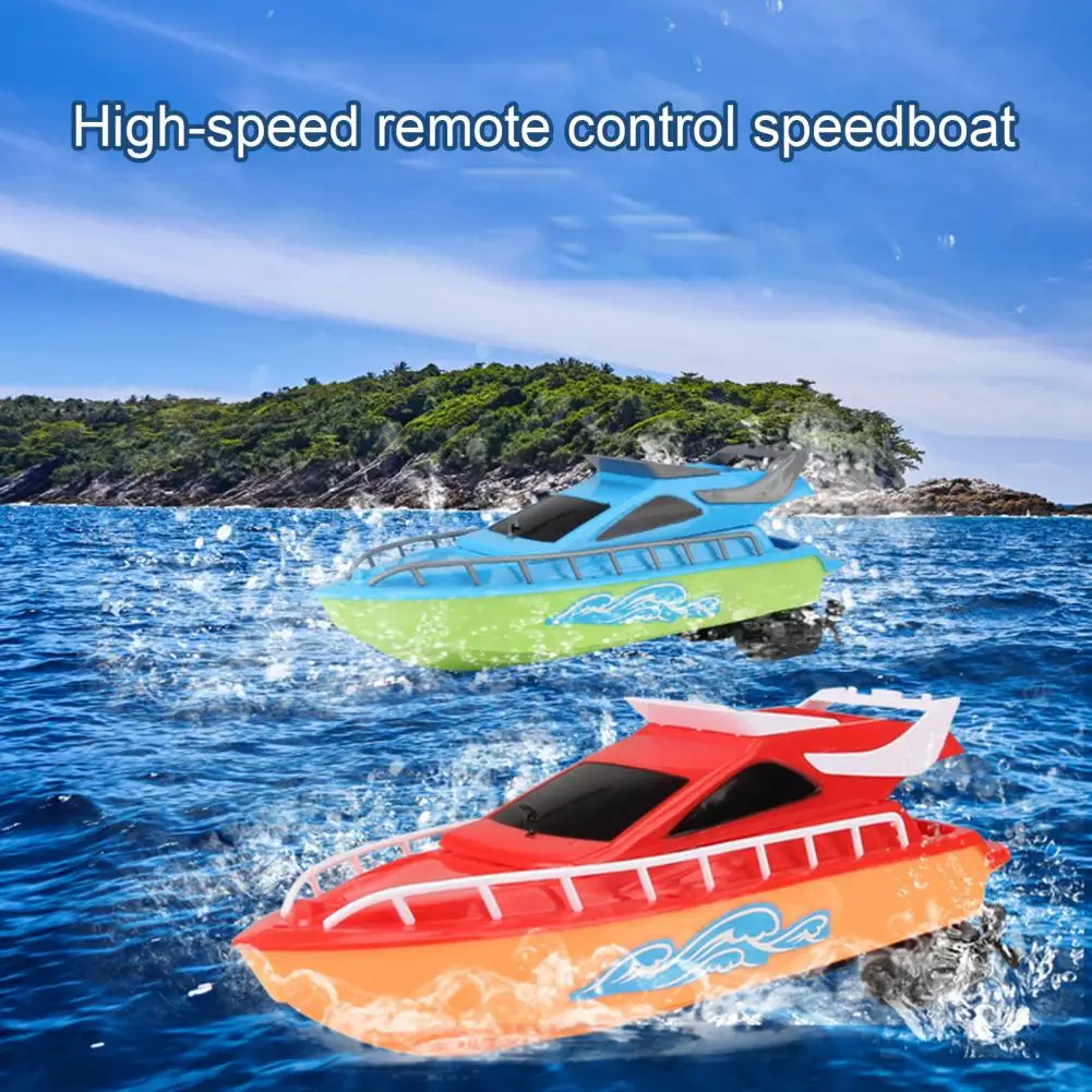 Speedboat Toy Durable Waterproof RC Boat Toy RC Speedboat Vehicle Kids Toy Birthday Gift for Children