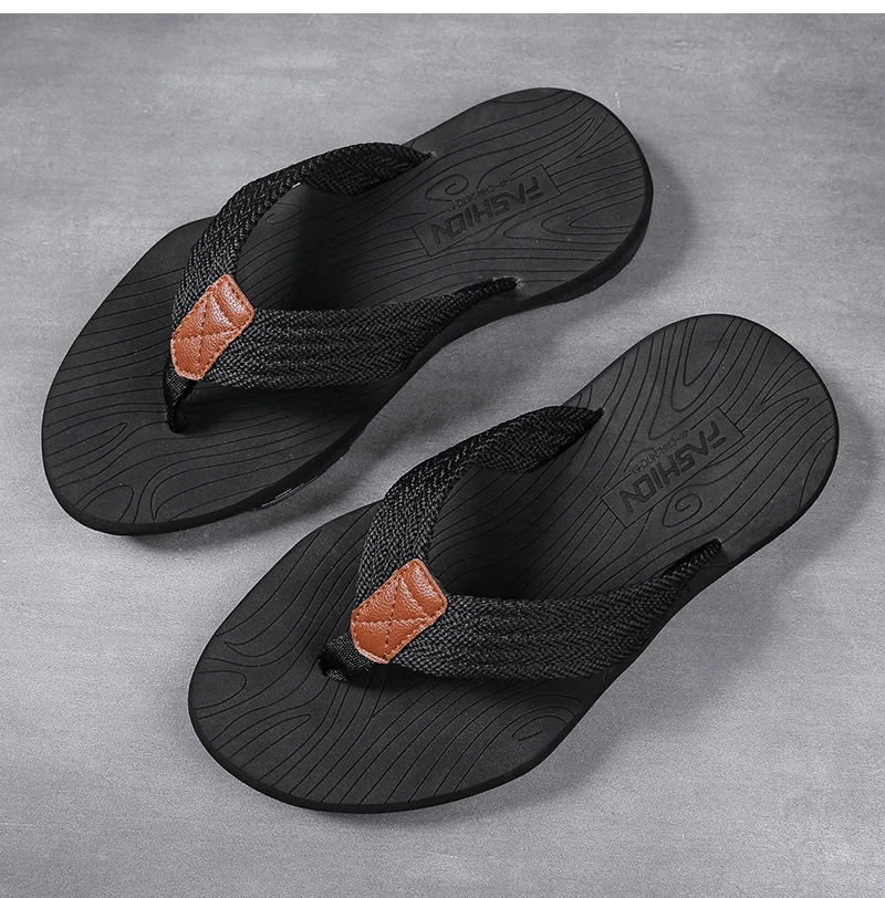 Hochwertige, stark reduzierte Herren-Flip-Flops, Sommer-Strand-Flip-Flops, modische, atmungsaktive, lässige Strand-Herren-Slipper, Sommer-Outdoor-Schuhe – Detail 4