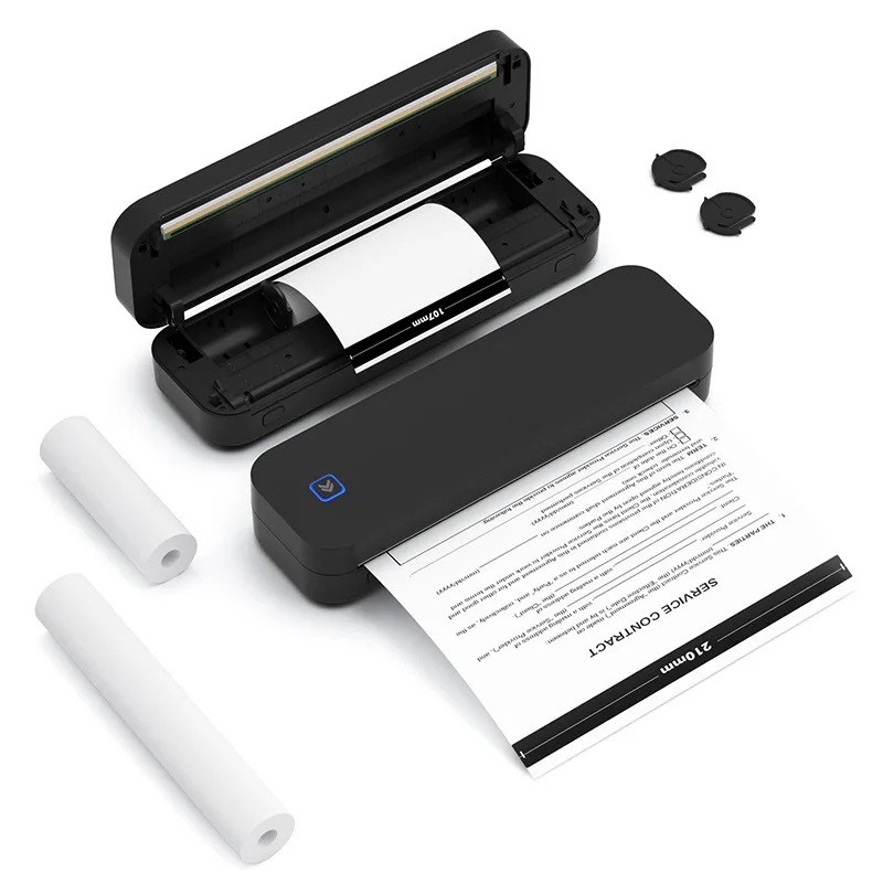 Tragbarer kabelloser Bluetooth-Mobil-A4-Thermodrucker im A4-Format, kompatibel mit iPhone und Android-Laptop, geeignet für Zuhause, Auto, Reisen, Büro