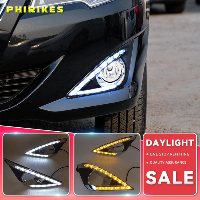 

2PCS LED Daytime Running For Toyota Corolla 2013 2014 Super Brightness 12V Car LED DRL Waterproof ABS Daylight Bulb