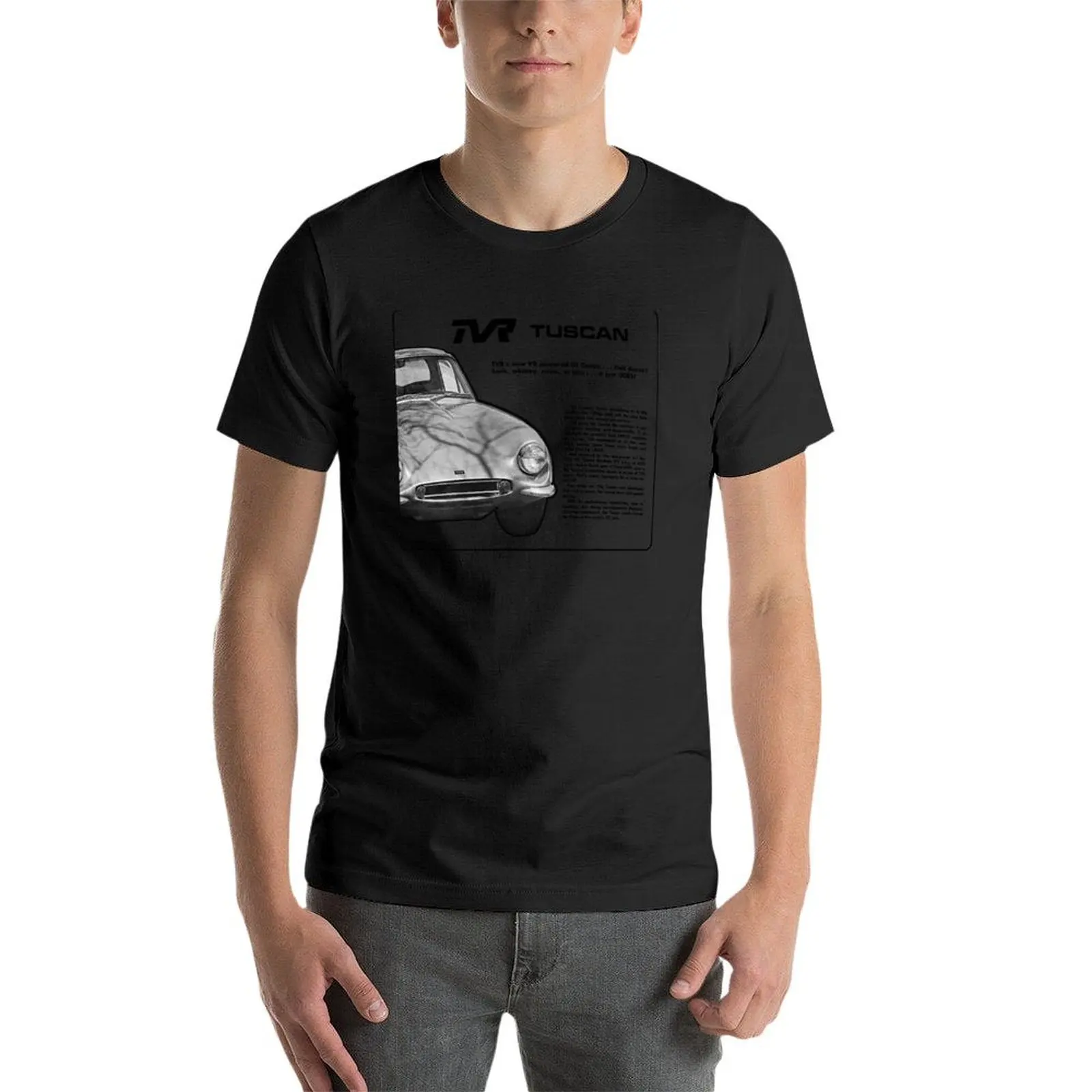 TVR TUSCAN t-shirt koszulki anime zwykłe czarne koszulki męskie