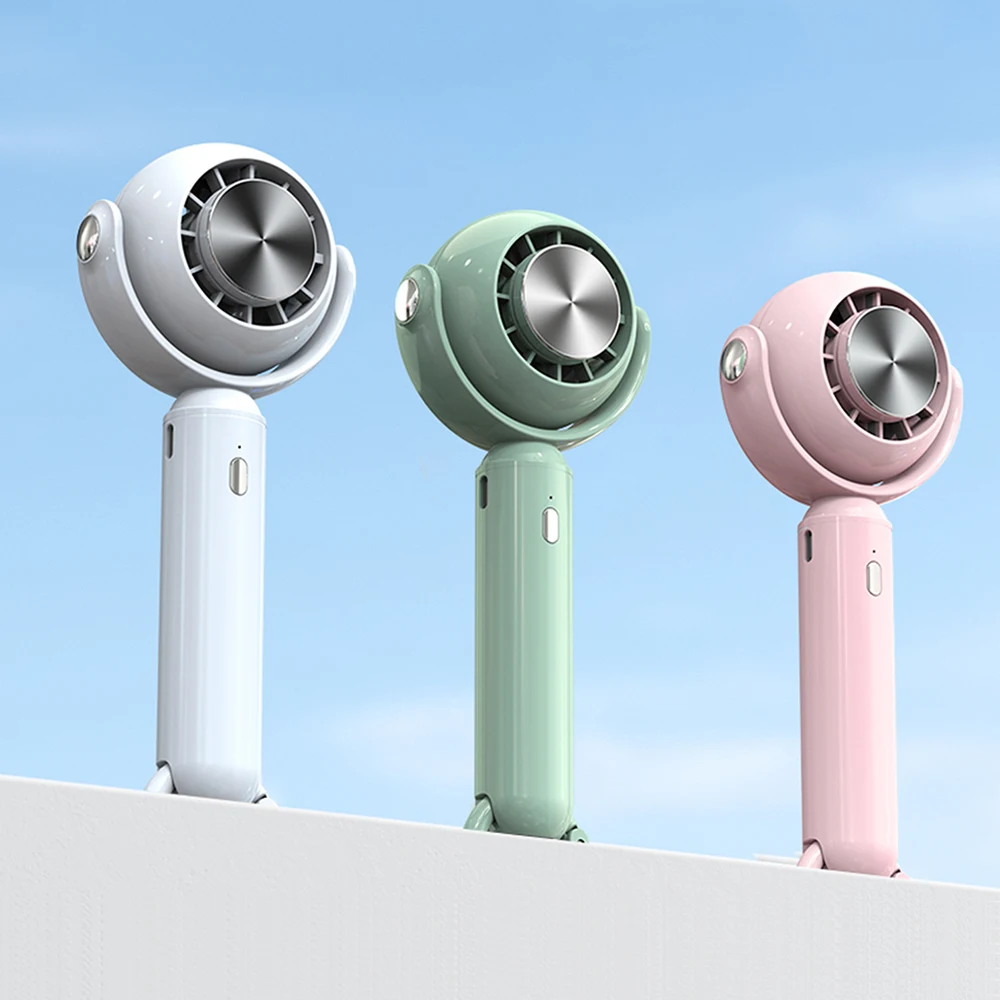 

2000mAh Mini Handheld Cooling Fan Office Home USB Rechargeable Desktop Refrigeration Fan Outdoor Portable Air Conditioning Fan