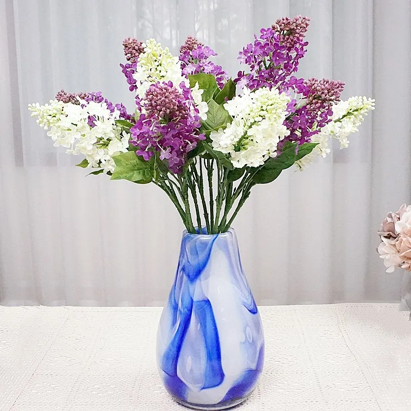 NEW Lilac branch silk artificial flowers home decor flores artificiales white room decoration teenager deco mariage wedding