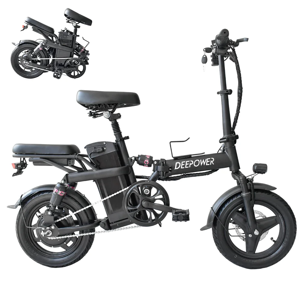 DeePower K300 Mini Electric Bike for Adults,Folding Ebike,Electric Bicycle with Removable Battery,20MPH Commuting ebike,US Stock