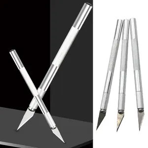 Dao khắc bằng kim loại bạc, chế tạo mô hình điêu khắc DIY, dao nghệ thuật bằng nhôm, lưỡi điêu khắc gỗ, bộ dụng cụ cầm tay 8 Golder tầm cỡ chính - №4