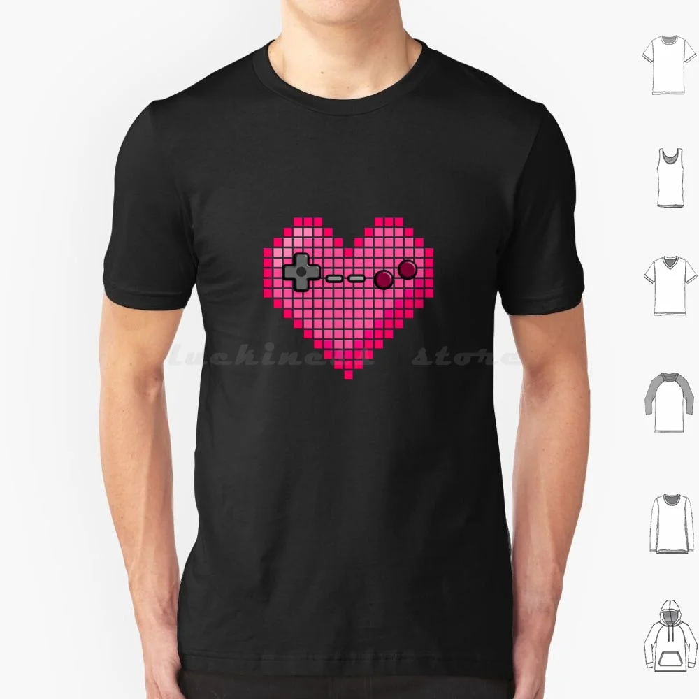 Cute Gaming Noob-Video Game Girl Retro Gaming Pixel Heart T Shirt 6xl Cotton Cool Tee Dab Dabbing Game Noob Heed Oof Game Block