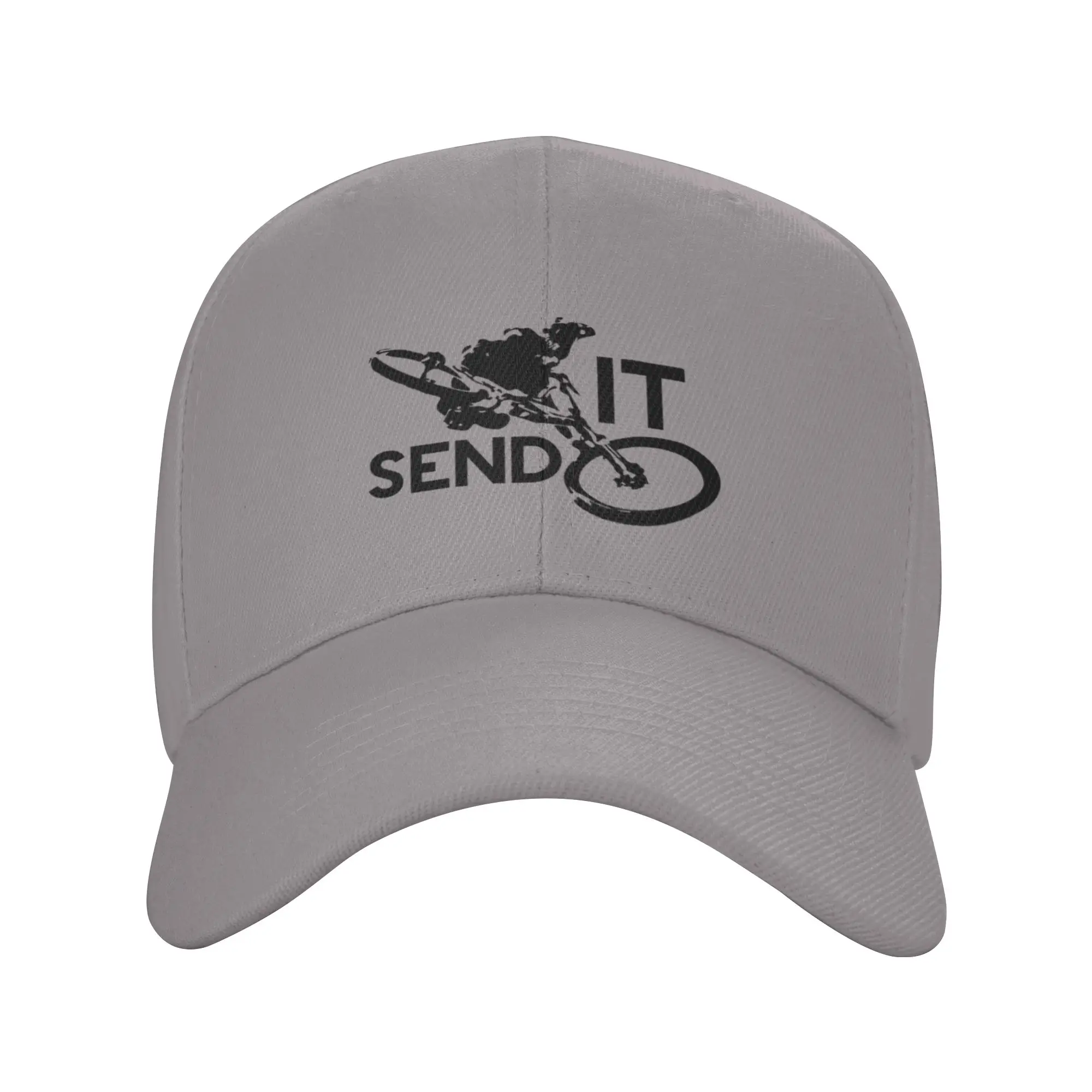 Hot Sale Send It Downhill Mountain biking Baseball Cap  Trendy Gift Baseball Cap  College Outfit Baseball Cap