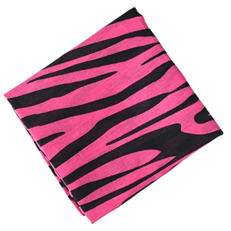 Vintage Zebras Striped Bandana Cotton Square Head Wrap Hiphop Men's Women's Headscarf Wristband for Outdoor Drop Shipping