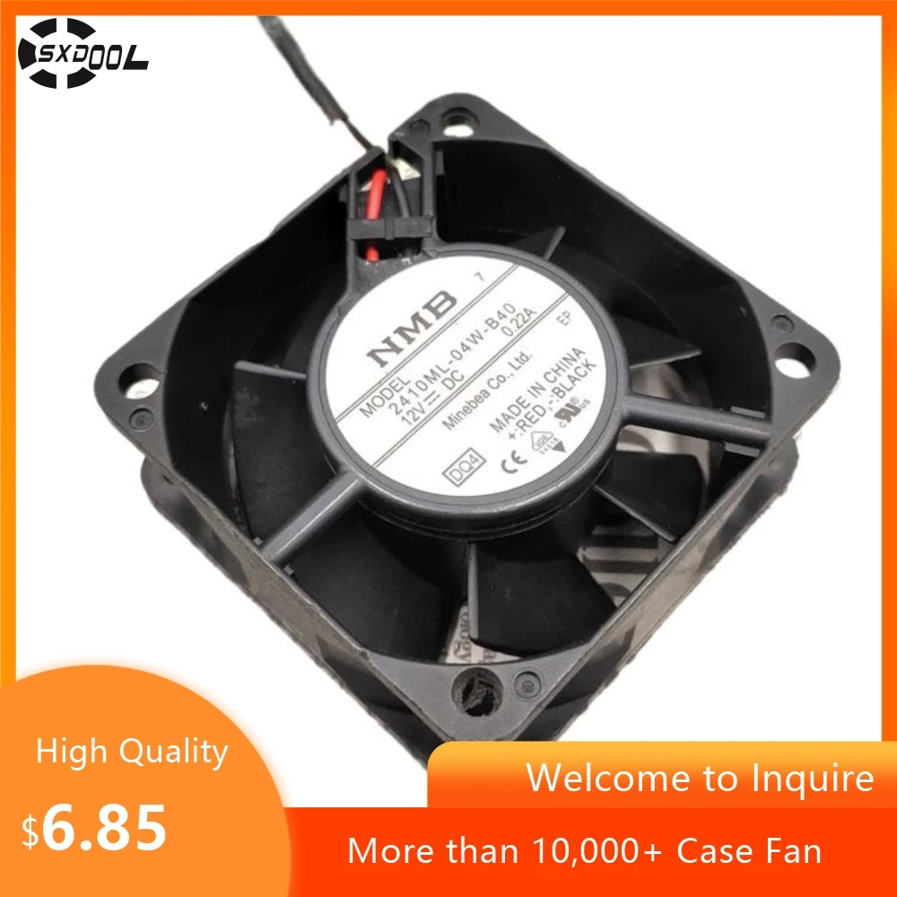 

60 мм 2410ML-04W-B40 6025 6 см 12 В 0,22 А охлаждающий вентилятор с двойным шаровым корпусом