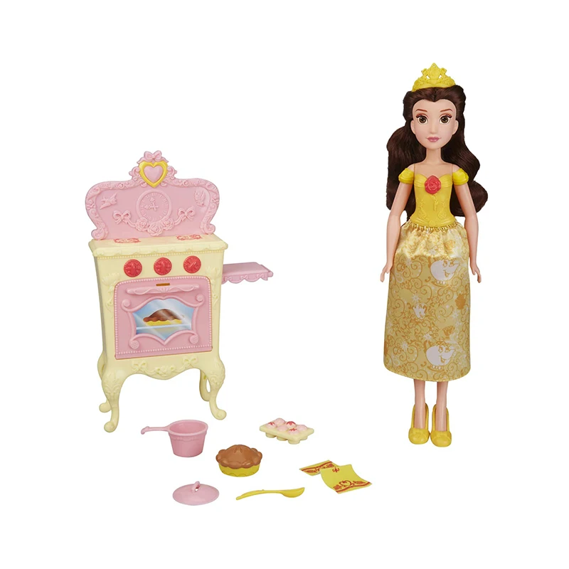 Disney-Ensemble de jeu original pour filles, chariot à thé, chariot à thé, princesse Ariel, royal vanity, poivre, cendrillon, jeu de simulation, cadeaux pour filles