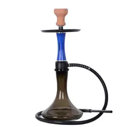 Single Tube Shisha Hookah Water Pipe Kettle Special Porous Shisha Hookah Smoke Outlet Water Pipe Whole Set Glass Metal Made