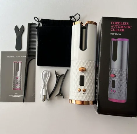 Draagbare draadloze automatische krultang 3-kleuropties USB-opladen Anti-verbranding haarkrultang voor styling