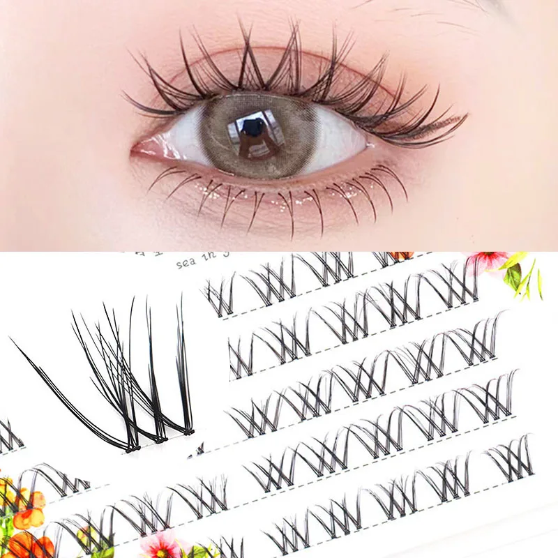 Transparent Stem Segment False Eyelashes Novice Devil V Natural Lazy Comic Girl Group Eyelash Makeup Tool