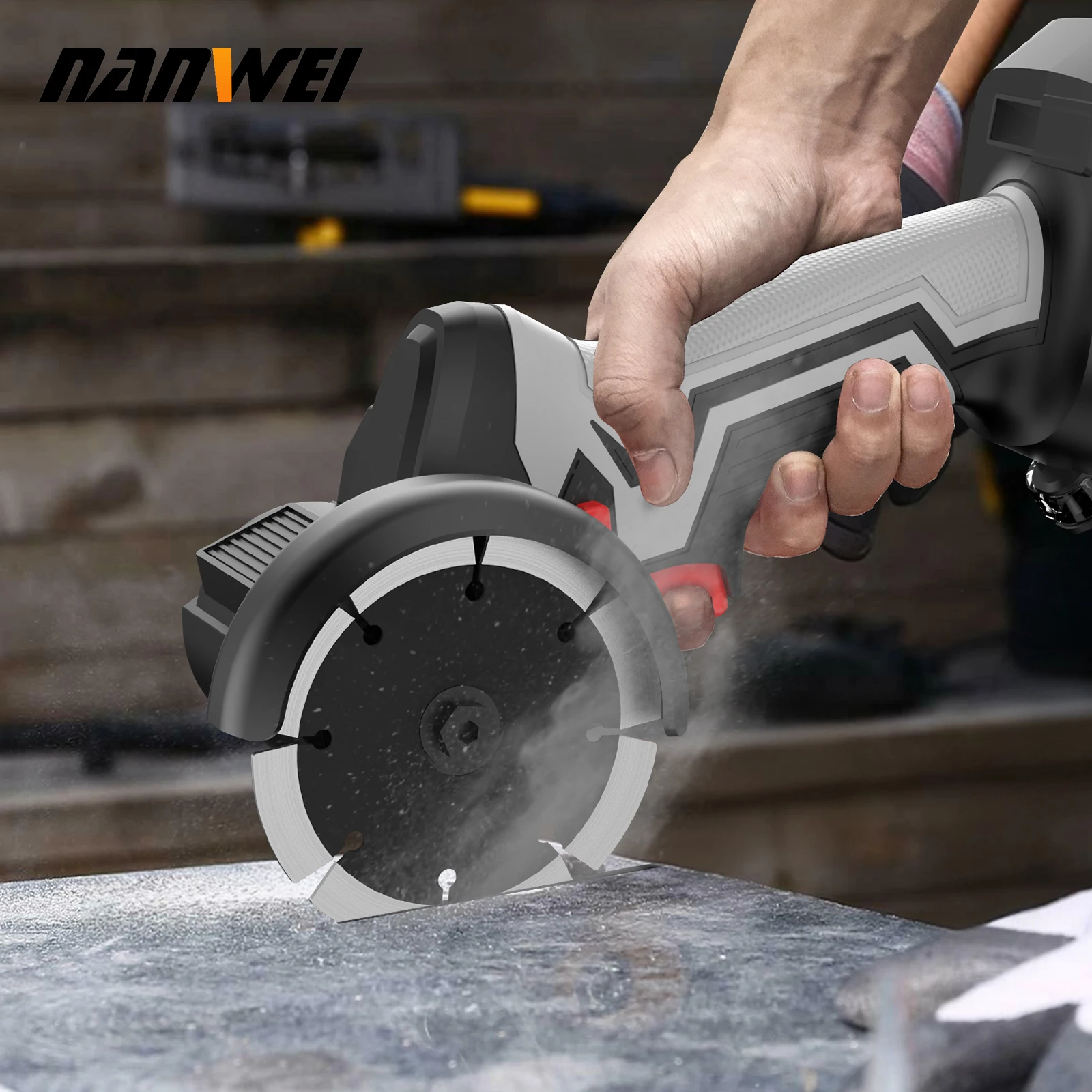 20V Brushless 3inch Lithium-Ion Angle Grinder 85mm 15000 rpm Forward/Reverse Function Compatible