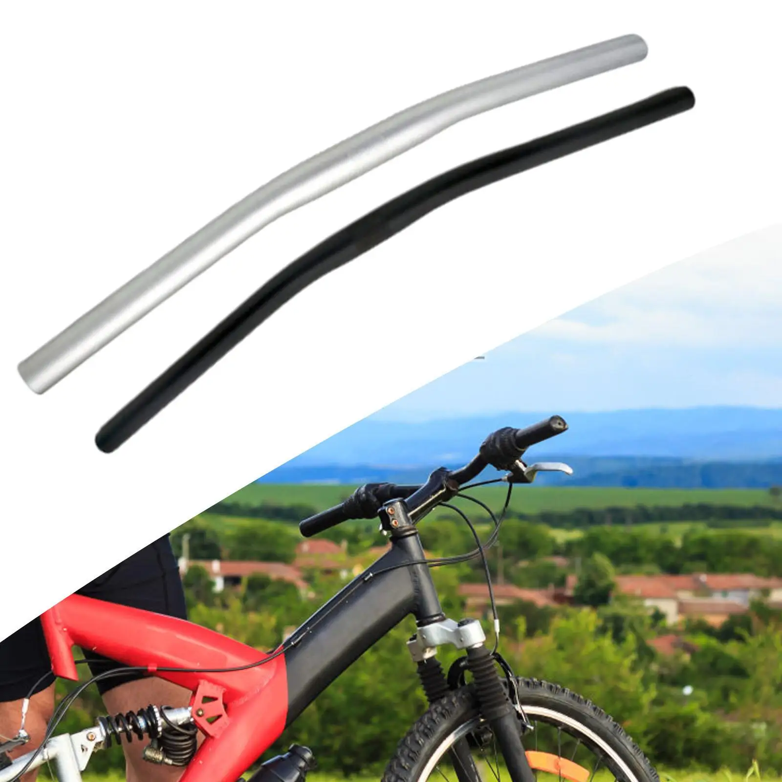 

Riser Bar Bicycle Lightweight Folding Bike Mountain Bike Handlebar 25.4