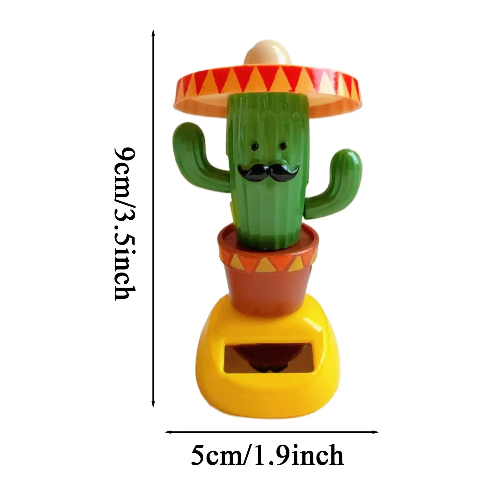 Car Cactus Shaking Head Ornament Dashboard Decorations Solar Interactive Toys Dancing Cute Dashboard Car Accessories universal - view 6