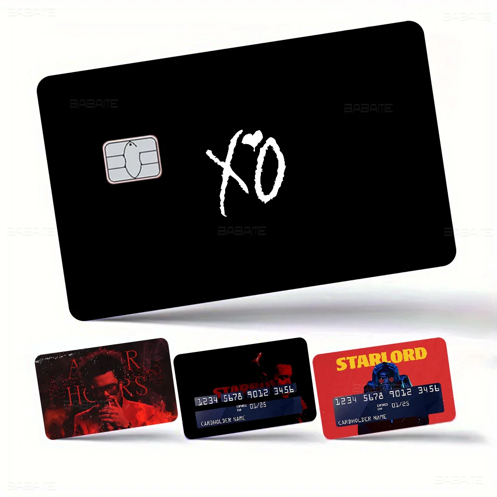 The Weeknd Anime Front Cover Film Sticker Skin For Credit Debit Card Small Large Chip