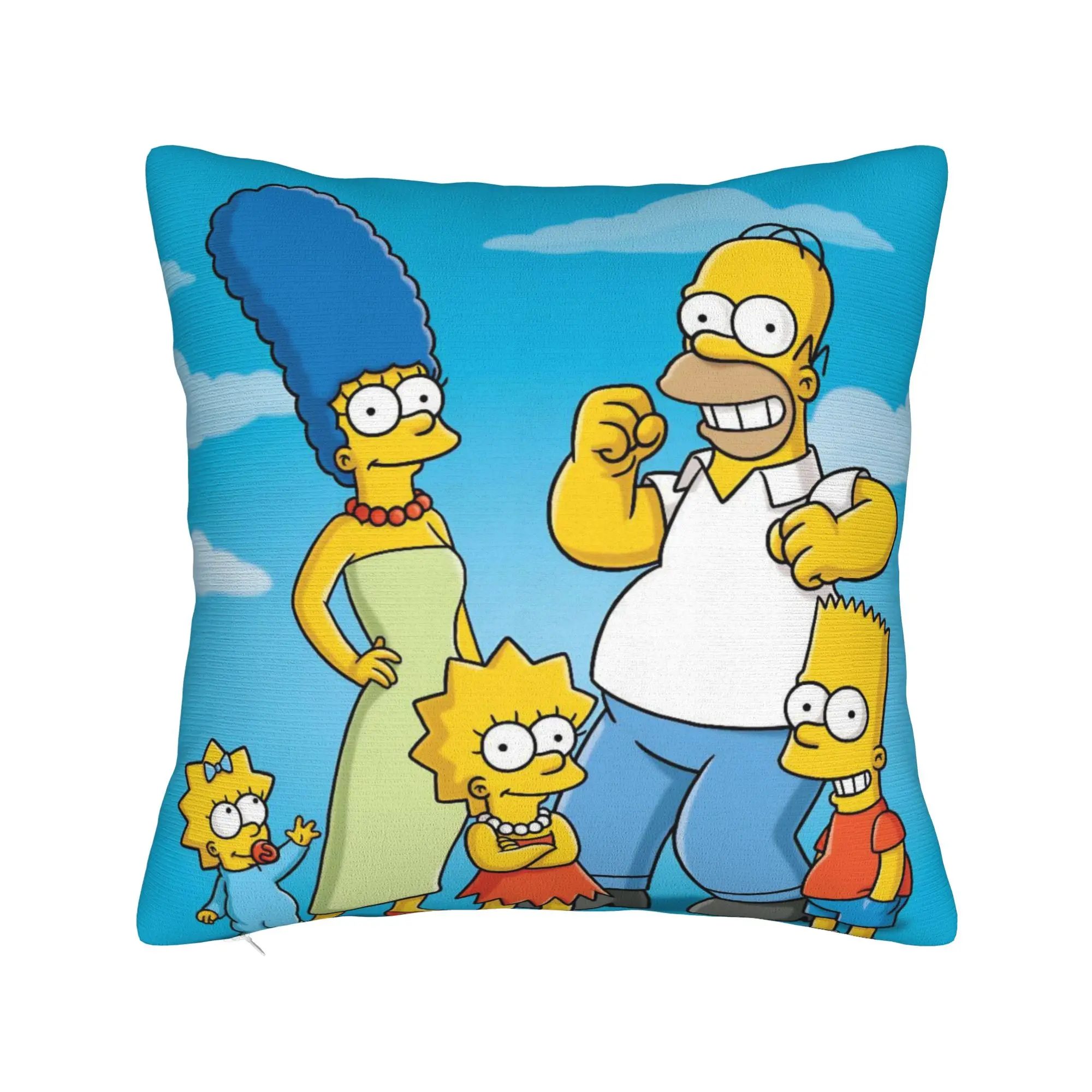 Decorative Pillow Covers Anime S-Simpsonss Cartoon  Stuff Home  Throw Pillow Case Cover Square Style Multiple Sizes