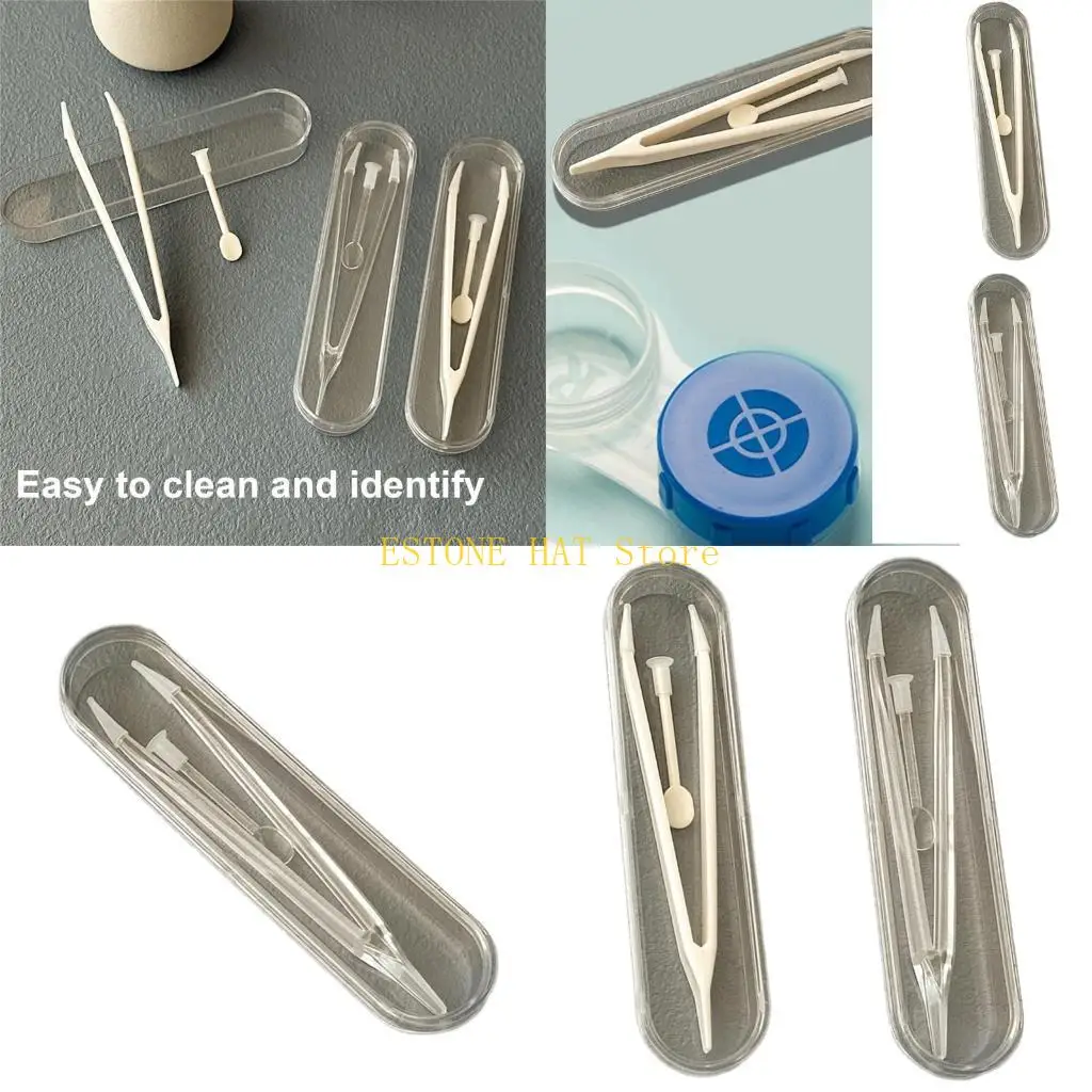 49MF Portable Contact Lenses Tweezers Suit Travel Useful Contact Lenses Remover Tool