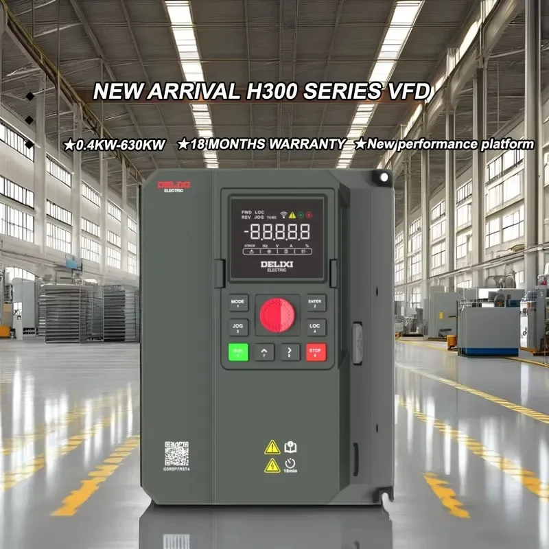 Delixi High Performance 4KW VFD 10KW 37KW 11KW 22KW 15KW Inverter 220V & 380V 3-Phase Vector Control AC Drive Inverter Motor