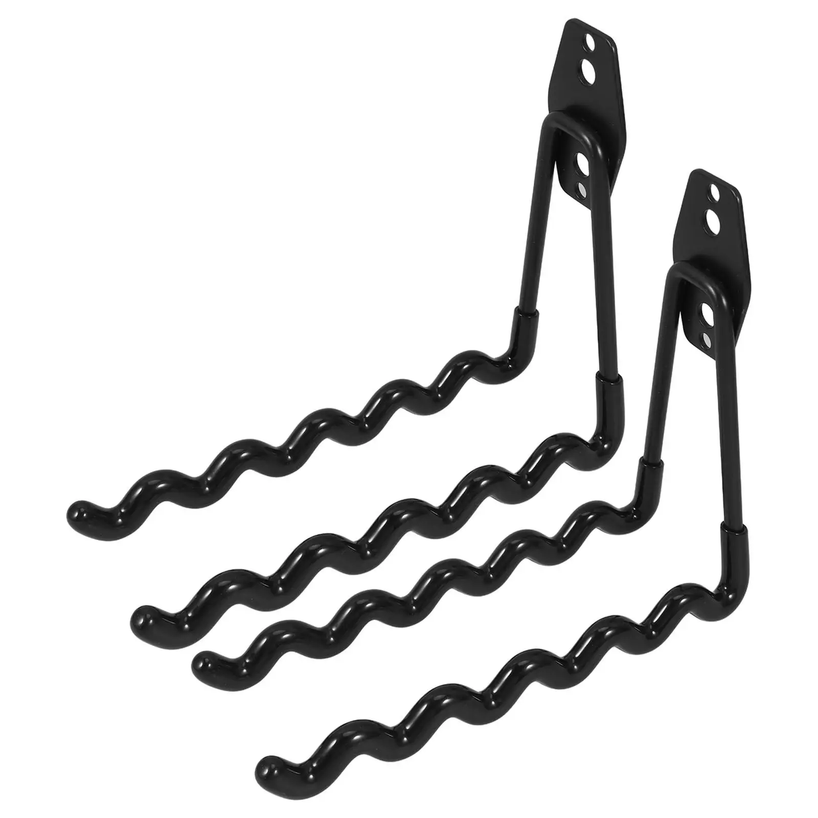 

2pcs Metal Wavy Coating Non Wavy Hook slip Iron Hook Heavy Duty Hooks Black Garage Tool Holder Car