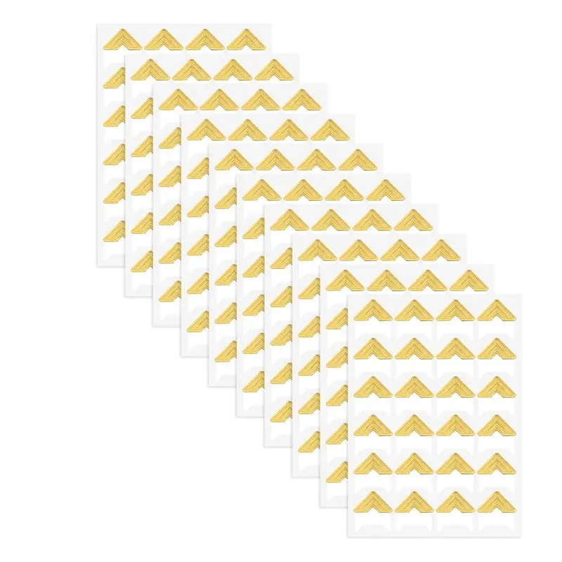 Hot Selling-1200 Pieces Photo Corners For Scrapbooking, Gold Photo Corner Stickers, Self-Adhesive Photo Mounting