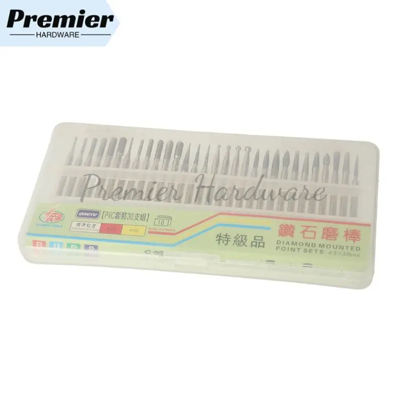 

30 шт./компл. алмазные заусенцы для ногтей, фреза для маникюра, шлифовальные насадки, инструменты для дизайна ногтей, аксессуары