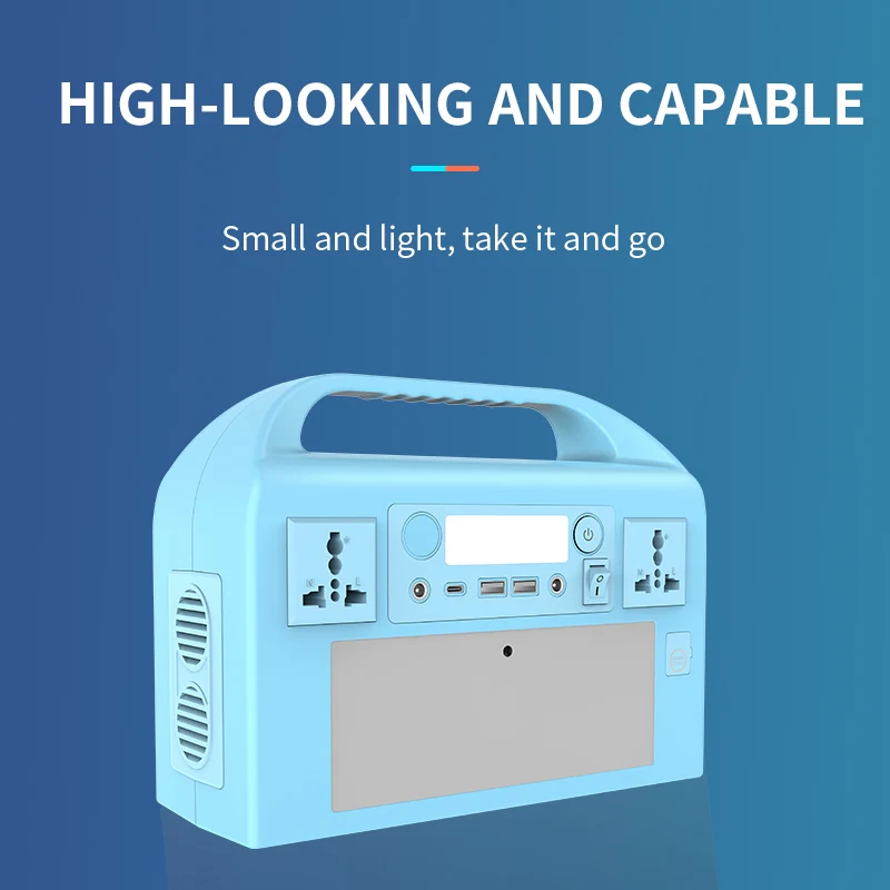 Estação de energia recarregável para emergência, Fonte de alimentação para laptop, Fonte de alimentação para camping, Área remota, 110V, 220V, 300W