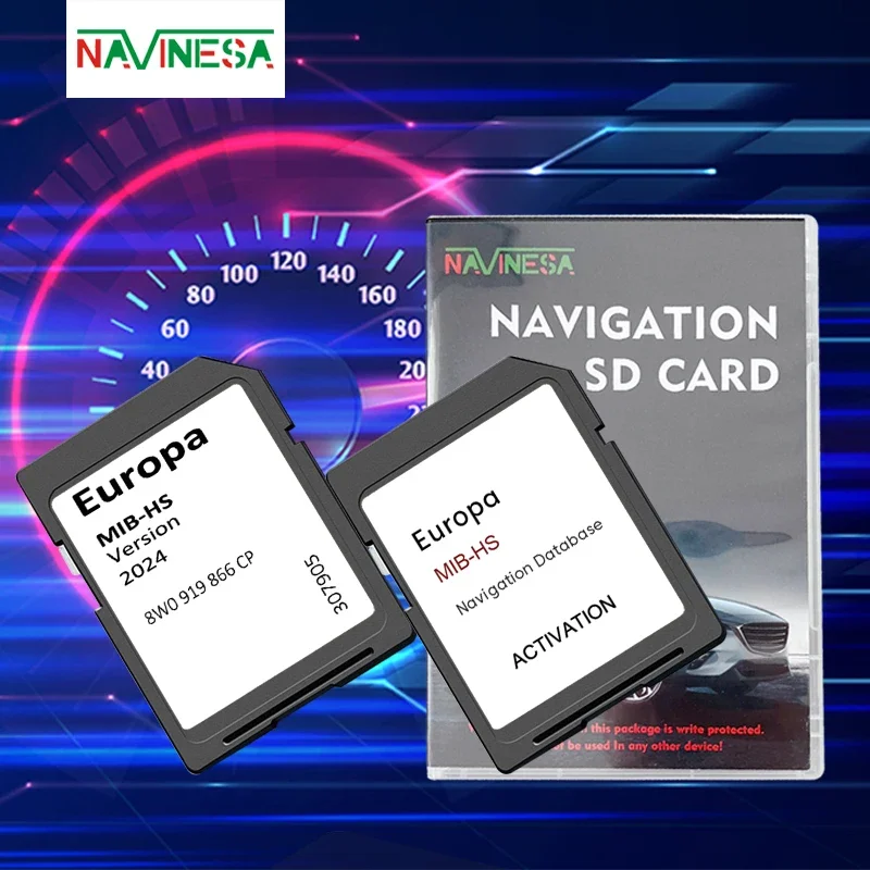 Latest SD Card 2024 for Audi A S RS Q SQ RSQ MIB-HS MHS2 System Sat Nav Update Europe maps 2024 GPS map 8W0919866CP 16GB