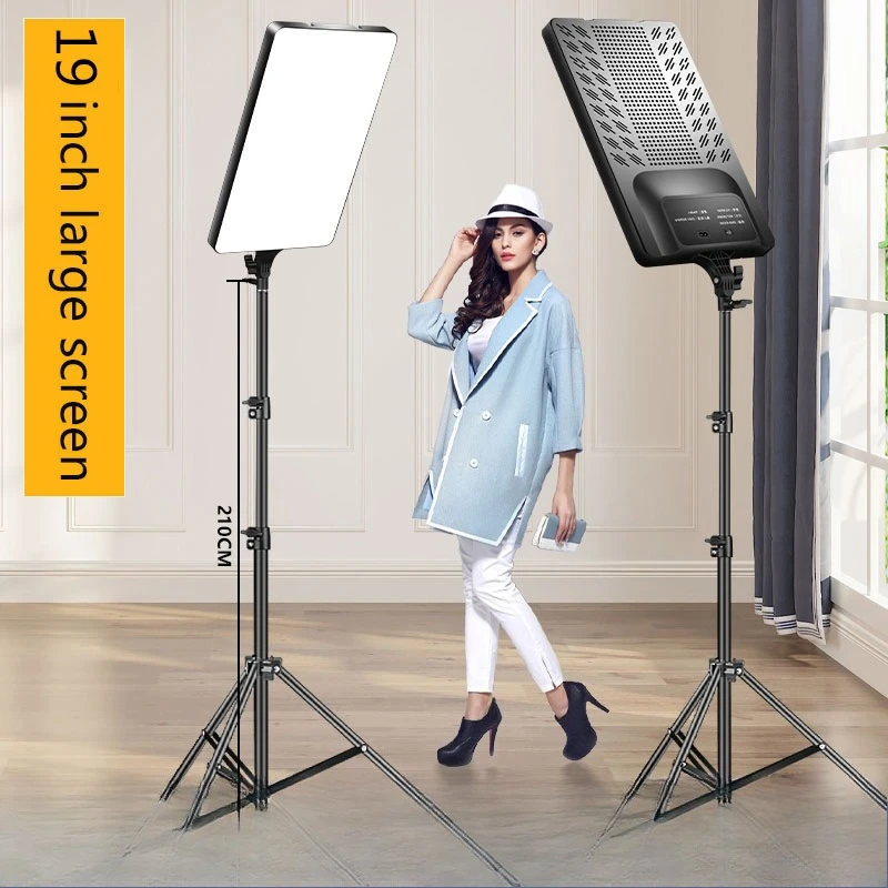 19 inch flat panel filled light still life portrait camera light, shooting live LED lighting light with remote control RL24