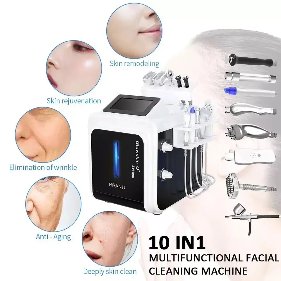 8 In 1 Hydra Microdermabrasion Facial Machine Face Cleansing Skin Whitening Wrinkle Removal Hydro Dermabrasion Facial Spa Device