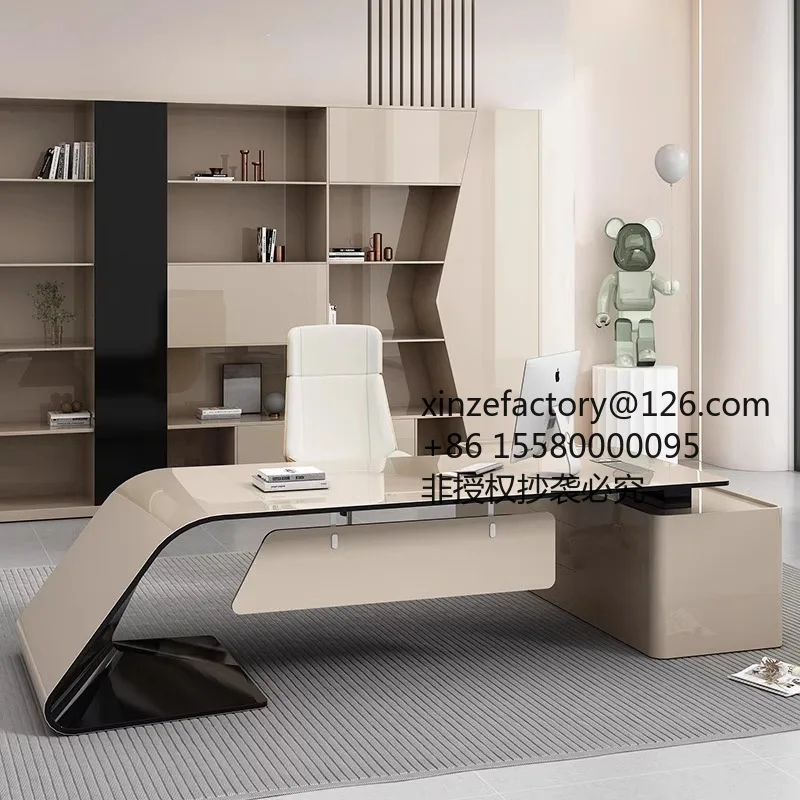 Factory Direct 2026 Top Rated Bugatti Desk President's Desk Light Luxury
