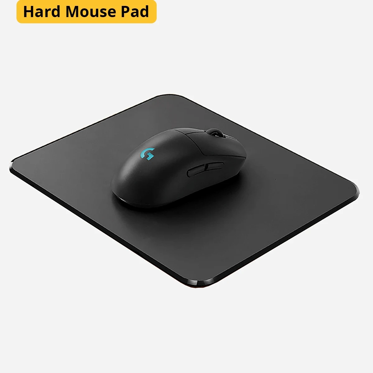 Hard Mouse Pad Small Mouse Pad for Travel Business Black Mousepad for Office Home Bed Sofa