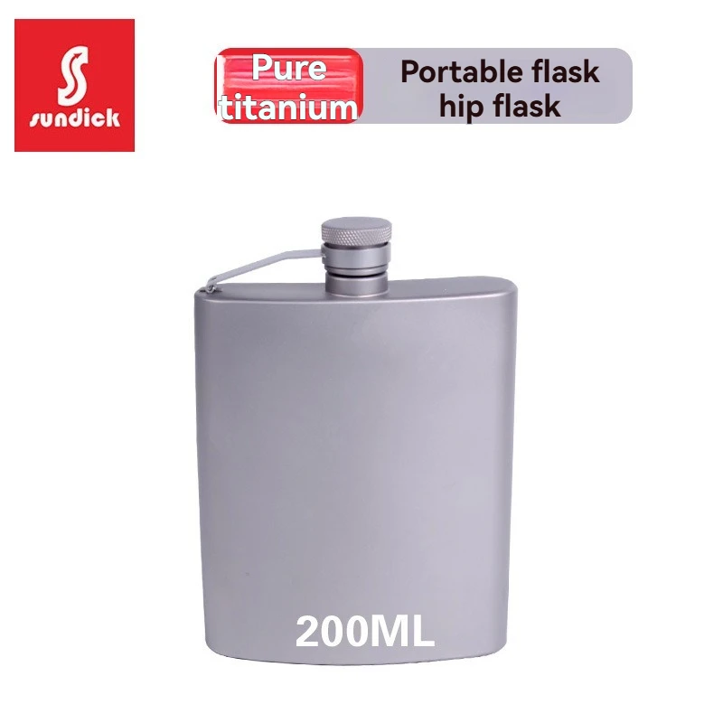 

Титановая бутылка для вина SDK Outdoor - ультралегкая, портативная и компактная, мини-бутылка для вина, подарочная бутылка для вина, 200 мл