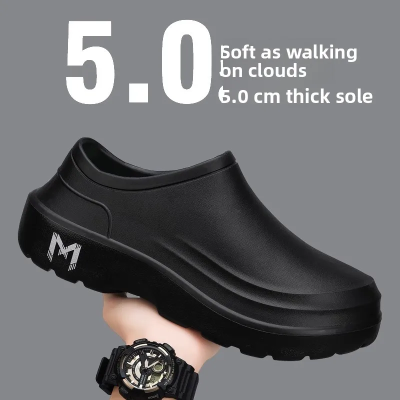 

Мужская летняя противоскользящая водонепроницаемая кухня Chef oes, большой размер, Labor Protection oes Thi Bot, нескользящая рабочая...