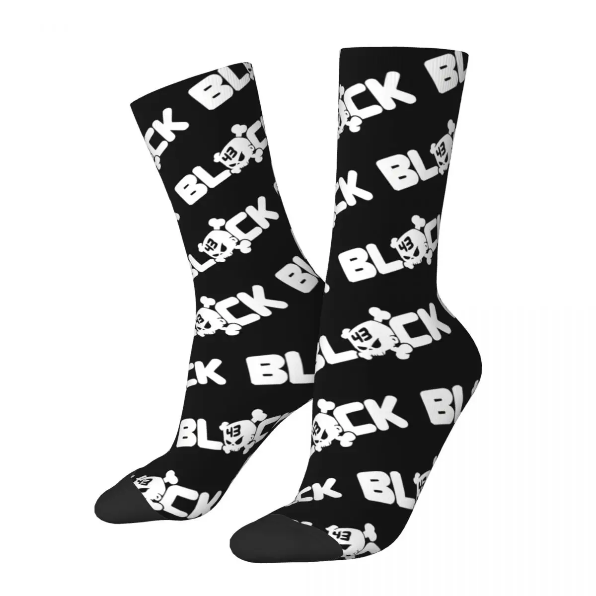 Logo Men's Socks Retro Harajuku Ken Block 43 Street Style Novelty Casual Crew Sock