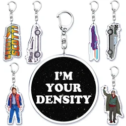 Classic Movie Back To Future Keychain for Pendant Key Chain Ring Marty McFly Dr. Emmett Brown Keyring Jewelry The Holiday Gifts