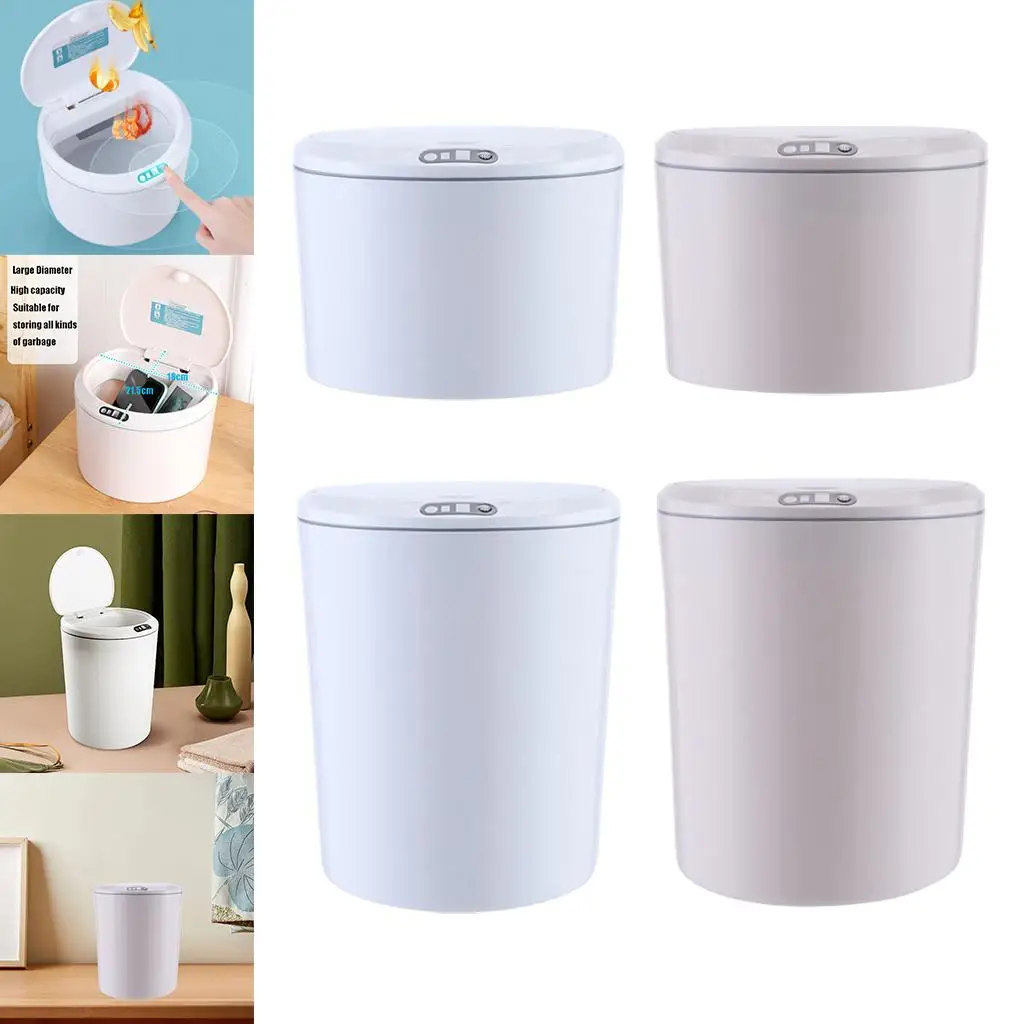 Touchless Sensor Kitchen Trash Can, Plastic, Nodern Simple Design, Garbage Bin for Home Or Office